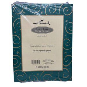 Hallmark Deluxe Heavyweight Paper For Laser & Inkjet Printers 20 Sheets